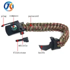 Multifunctional outdoor survival paracord bracelet with knife