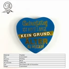 New Design Custom 3D Heart Shape Logo Metal Hard Enamels Badges Lapel Pins With Soft Rubber Clutch