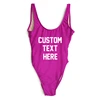High Quality One Pieces Swimsuit 2019 Custom Text Swimwear Women Bathing Suit Letter Print Beach Sexy Swimsuit