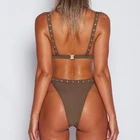 China custom hot sexy xxx 2018 fashion sexy thong bikini hot sales high waist army green sexy swimwear bathing suit