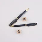 Black And Gold Engraving Executive Personalized Metal Ballpoint Pen