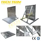 Aluminum Folding Barriers With Gate , aluminium crowd control barriers