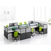 CF 32 mm aluminum open office staff cubicle workstation partition for 4 people