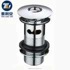 Clicker valve click-clack drain colorful wash basin sink strainers with overflow