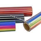 BOPP /CPP /PET colorful packaging film wrapping sheet holographic sheet laser polyester metallized film for gifts bags