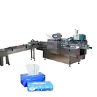 Fully automatic facial tissue paper carton box sealing machine