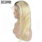 Top Quality Silky Straight Brazilian Hair Online Ombre Blonde Hair 1b 613 full lace Human Hair braided wigs for black women