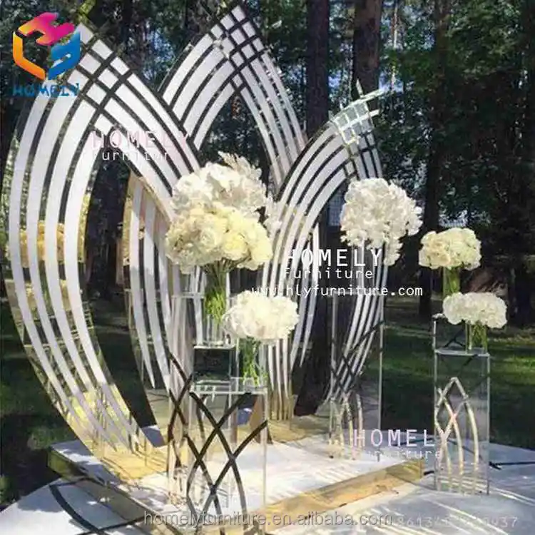 Wedding Stage Event Party Panels Curtains Stainless Steel Glass