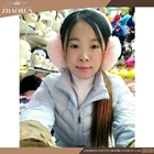 winter warm real rex rabbit fur ear muffs for women