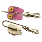 Oem Custom Souvenir Slipper Key Chains Metal Fashion 3D Shoe Keychain