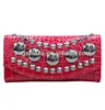 WA5005 Fashion hot selling lady pu leather wallets for women handmade beaded purse dollar wallet