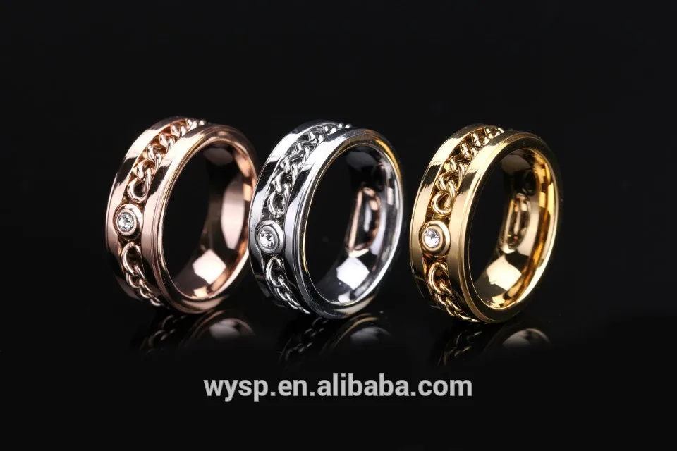 Mens Vogue Gold Wholesales Stainless Steel Jewelry Wedding Rings .jpg