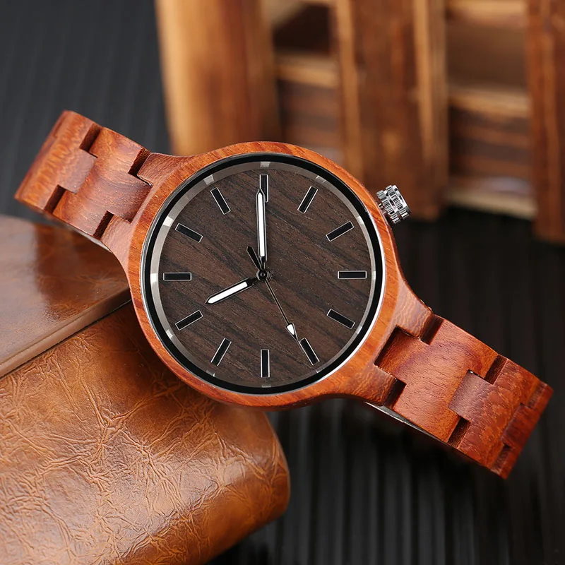 Ladies Watches 2017 Full Natural Bamboo Wood Watch Women's Bracelet Quartz Wrist Watch Unique Beauty Relogio Feminino (3)