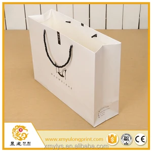 custom made christmas strong white paper gift bags for shoe