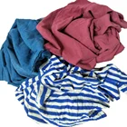 Recycled color wiping rags for industrial rags