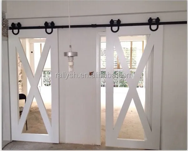 wrought iron sliding door design Horseshoe fancy shape with two rollers
