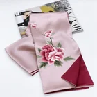Hand Embroidery Scarf Chinese Style Satin Silk Long Shawl