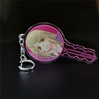 Free Sample CNC Cut CMYK Print Custom Acrylic Keychain Anime Keyring Keyholder Key Ring Key Shaped Keyring