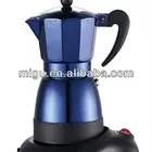 3&6 cups electric aluminum coffee maker