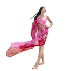 Spring Summer Autumn New Style female Custom Printing Scarf Print Ladies Seaside Holiday Lengthening Chiffon Scarf