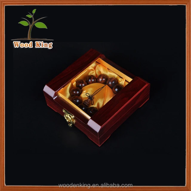 glass bracelet necklace gift box custom logo wooden jewelry box