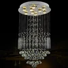 hot selling sale lustre 9 GU10 steel base suspension rain drop crystal ceiling chandelier light lighting