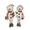 American European Christmas Gifts Holiday Supplies Xmas Plush Toy 37 Inch Telescopic Legs Indoor Christmas Snowman Decoration