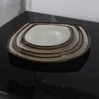 Square plate melamine white plastic square dinner plates