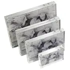 Custom Sizes 8x10 6x8 5x7 4x6 inches Transparent Magnetic Acrylic Table Pictures Block Holder Photo Frames