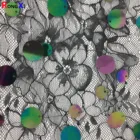 RXF0921 12MM 18MM mesh sequin lace fabric Made In China