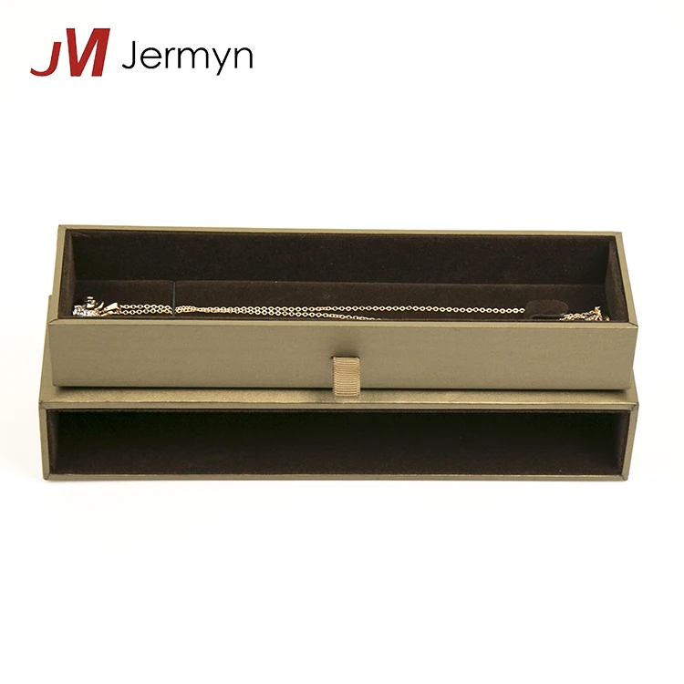 custom luxury necklace gift paper box packaging for jewelry