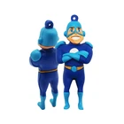 Custom Most Popular Floating Metal Pvc Cartoon Character Keychains