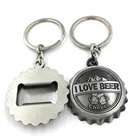 manufacturer wholesale custom logo fancy metal bottle opener key chain