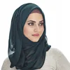Georgette Scarf Plain Bubble Chiffon Hijab Muslim Tudung Woman Shawl