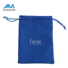 Gift Velvet Cotton Pouch for Jewellery Packaging bag with ribbon and foil logo