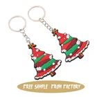 Make Keychain Shanghai Recycled 2d Custom Shaped Soft Pvc Christmas Rubber Keyring