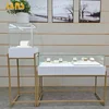 Glass jewelry watch showcase with lock LED light brand jewelry watches glass display cabinet counter shop furniture