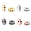 Round Cubic Zircon Separator Spacer Beads Charms for Bracelet Jewellry making