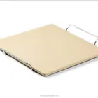 Rectangular pizza stone set for oven grill and BBQ smoker