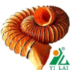 12 inch orange ventilation suction flexible spiral duct, pvc pipe with SGS report