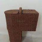 Good price handmade wicker cabinet with wood frame