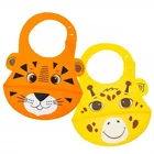 New style food grade cartoon pattern silicone baby bib