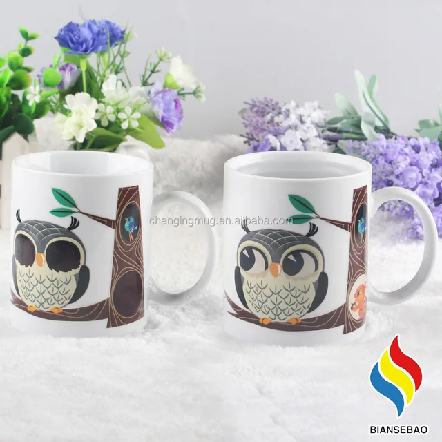 printing ,color change mugs 11oz conical ceramic sublimation mug