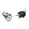 Metal 12v 19mm push button switch/3 position push button switch key lock switch
