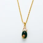 Xuping finest jewelry new design dubai gold plated ruby jade pendant for women
