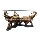 Bronze Elephant Sculpture Dinning Table Base