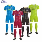 Thai quality sublimated printing custom kids soccer uniforms soccer jersey set