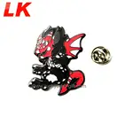 High quality metal cartoon dragon name holder pin badge