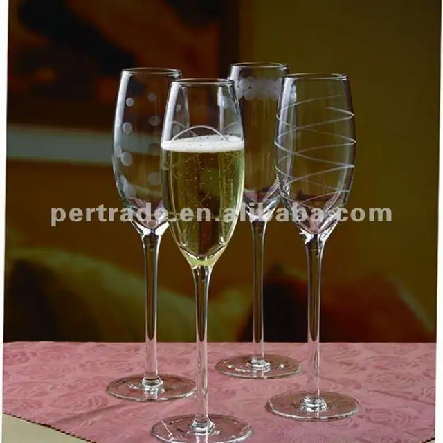 etched champagne flutes