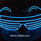2018 EL wire glowing shutter shade glasses for different color for concert